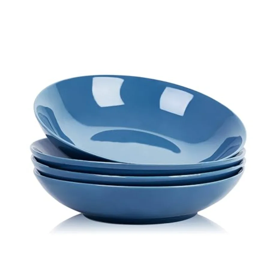 

Набор из 4 керамических мисок для пасты объемом 40 унций, большие салатницы, подходят для микроволновой печи, посуда для сервировки ужина