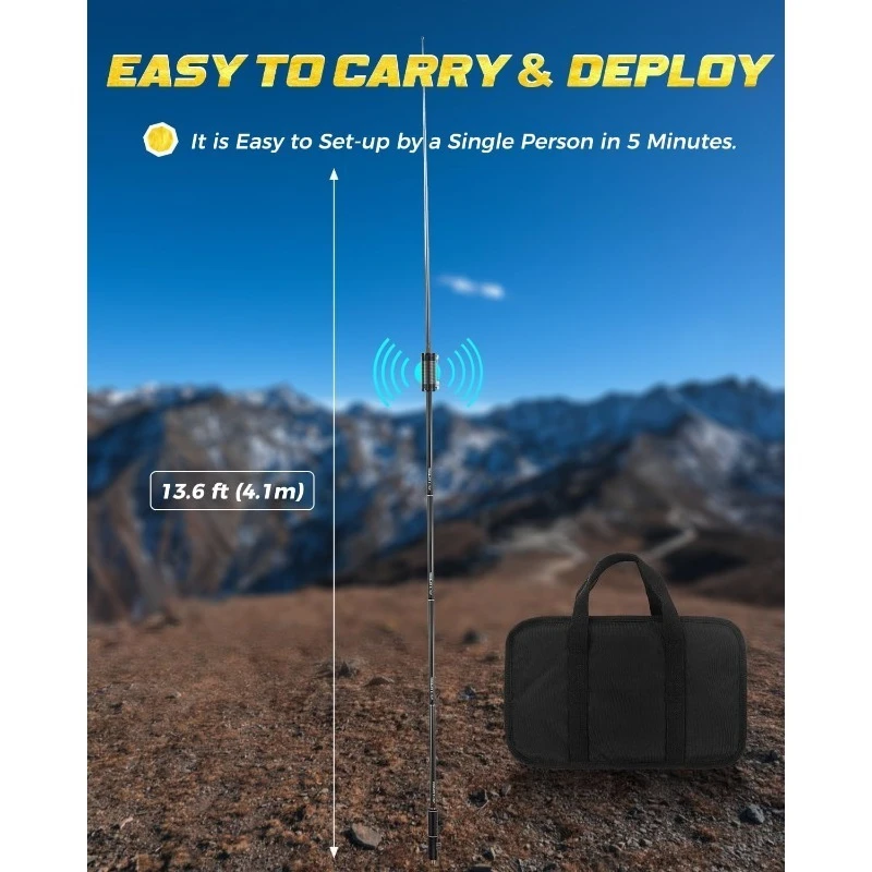 JPC-12 HF-antennes voor hamradio met schuifregelaar 7 MHz-50 MHz Alle band Hf verticale antenne 40 m-6 m 8 banden voor buiten 4.1 Met