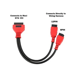 For Chrysler 12+8 OBD2 Cable for FIAT/ALFA ROMEO FCA OBD2 SGW Bypass Adapter Lead Cable Works for LAUNCH X431 Autel Dz