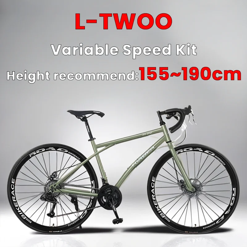 Aluminum alloy frame Road bike Double disc brake,for Adult Commuting Variable Speed Lightweight Student Road Sports Car 700C