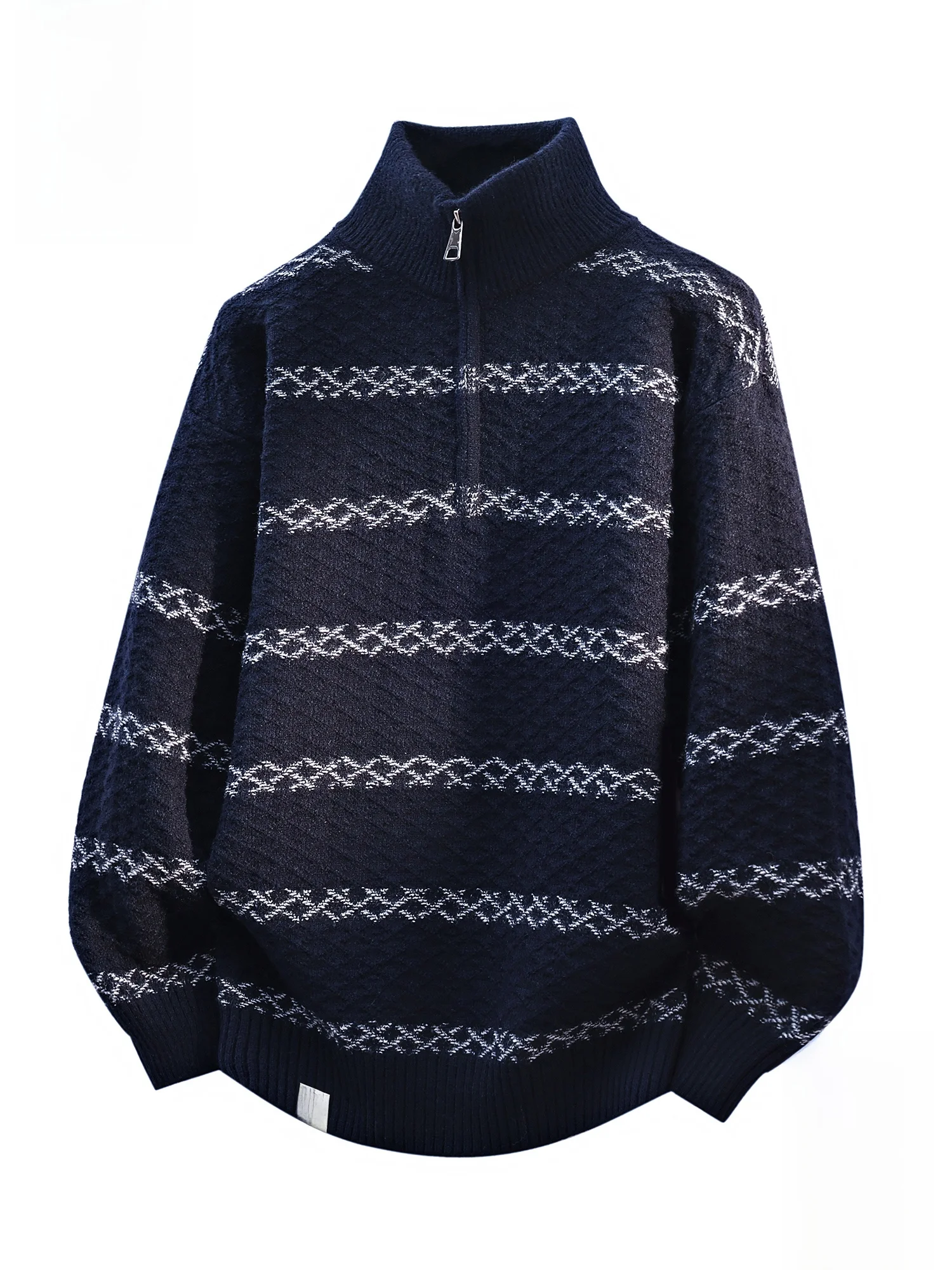 

Мужской вязаный свитер Paul Frank на молнии с высоким воротником, осенне-зимняя коллекция, с узором Fair Isle, повседневный стиль