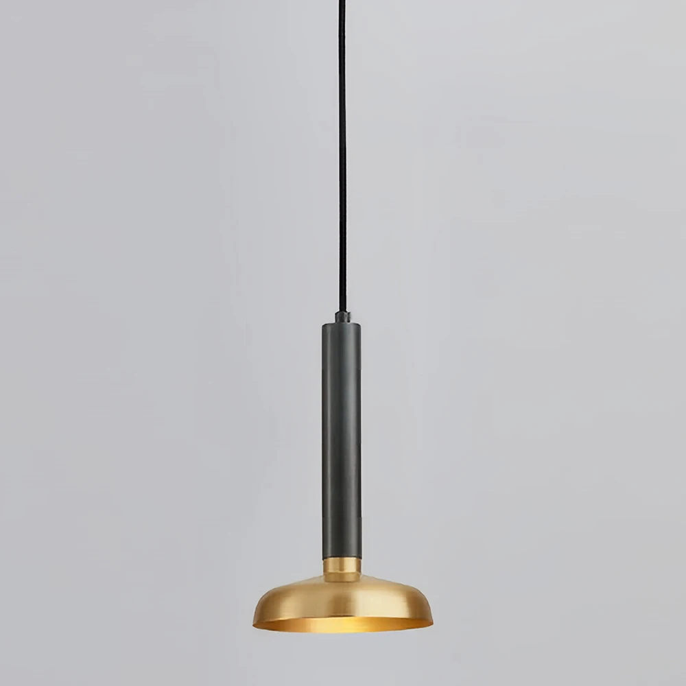 Luxury Metal Brass Pendant Lamp, Single Head Mini Hanging Light, Modern Ceiling Light for Dining Room Bar Counter Home Decor