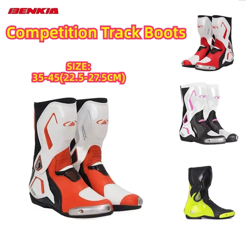 

BENKIA Motorcycle Botas CE Certification Summer Zapato AntiCollision Off-Road for RallyProfessional Track Riding Boots Racing