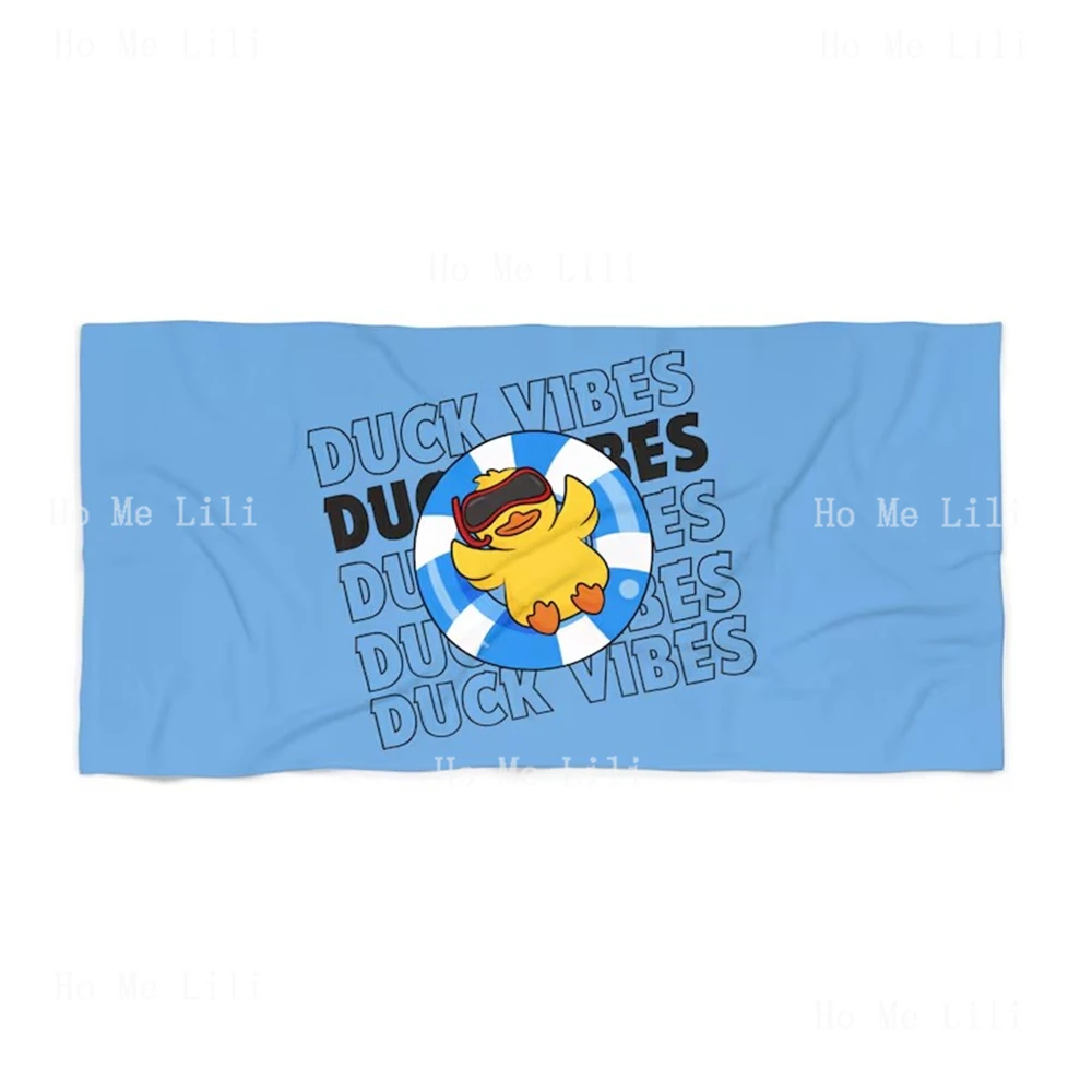 Duck Vibes Beach Towel Rubber Ducky Quick-Drying Towel