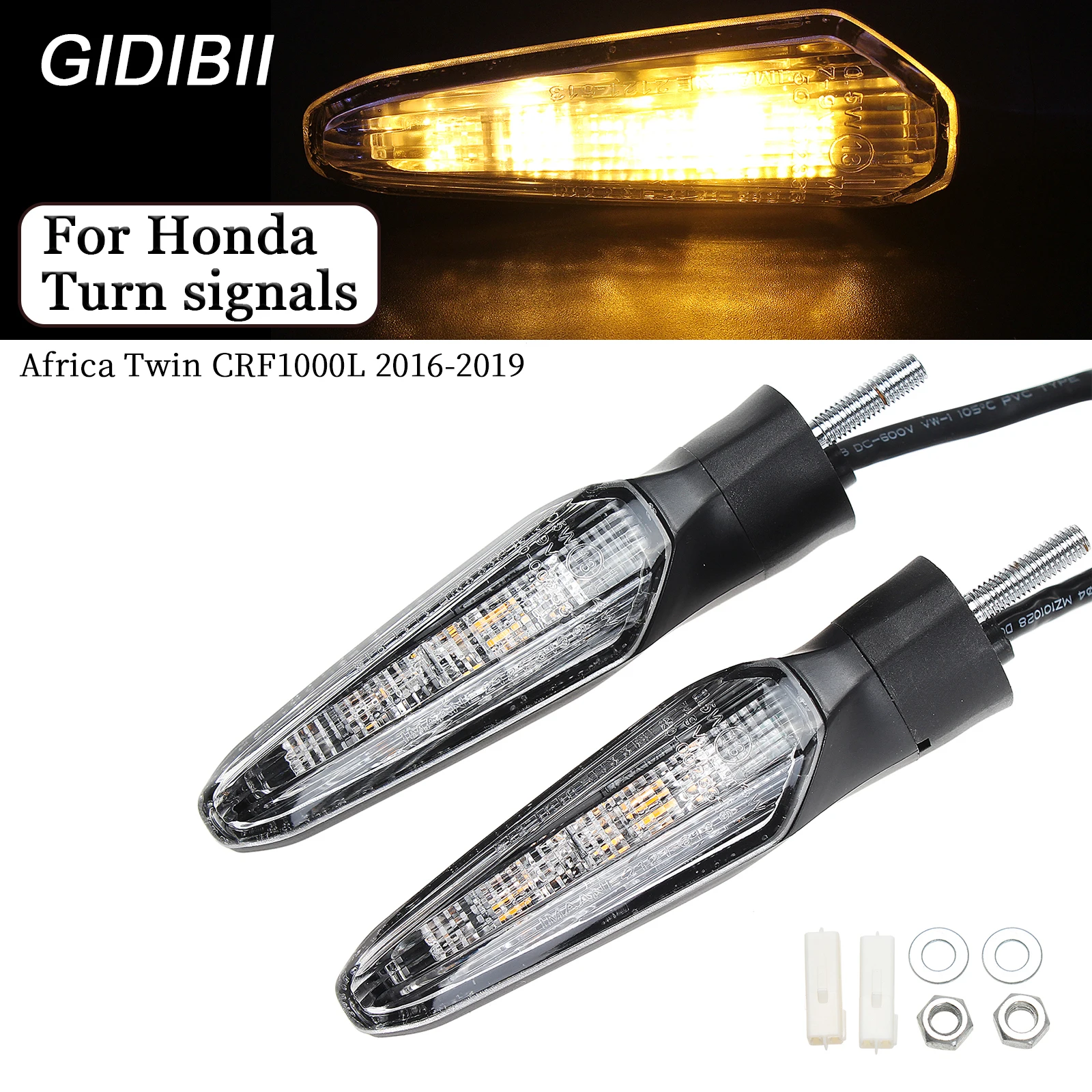 

1 Pair Front/Rear LED Turn Signal Light Indicator Light Lamp Flasher For HONDA Africa Twin CRF1000L 2016 2017 2018 2019