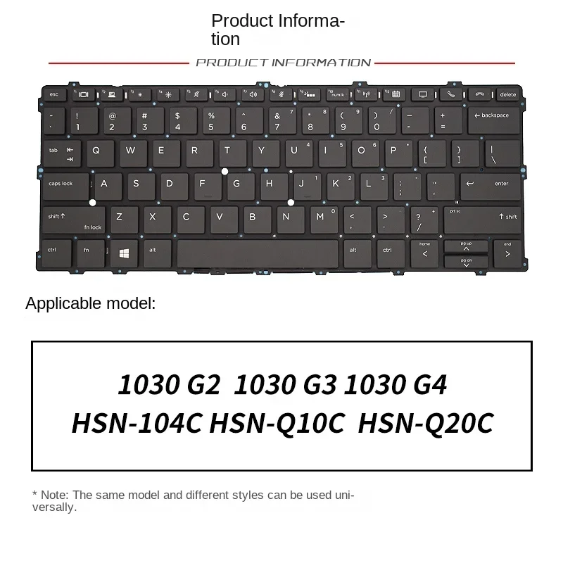 Replace applicable For HP EliteBook x360 1030 G2 G3 G4 HSN-104C-Q10C-Q20  laptop keyboard