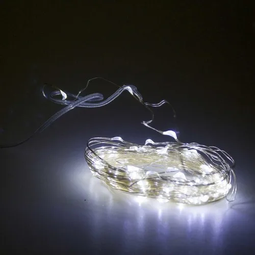 Euro Flora Battery Operated Christmas Lighting (100'lü 10 M White Light)