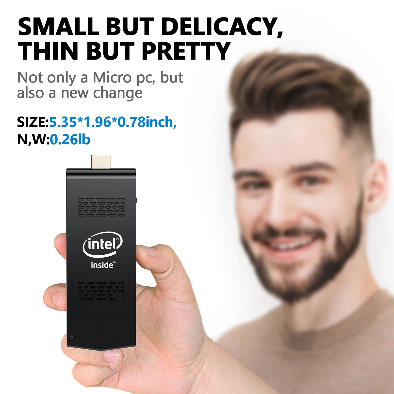 جهاز كمبيوتر صغير Stick Intel Celeron N4020/J4125 يصل إلى 2.7 جيجا هرتز 8 جيجا بايت رام 128 جيجا بايت 256 جيجا بايت ويندوز 11 كمبيوتر، جيب NUC، 4K HDMI، Dual WiFi LAN