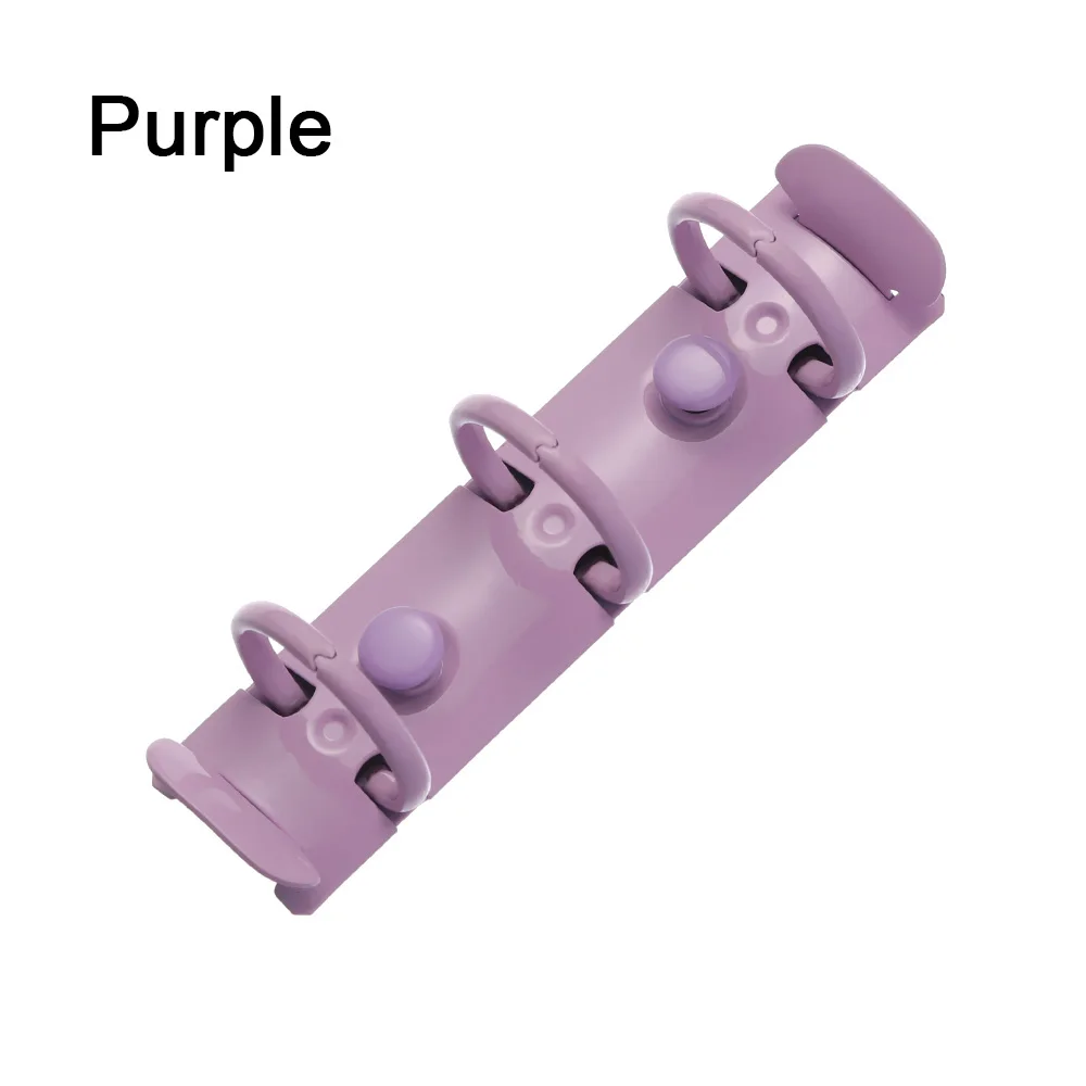 Stationery DIY 3 Holes Accessory Metal Notepad Ring Binder Notebook Binding Hoops Binder Clip Loose-leaf File Folder