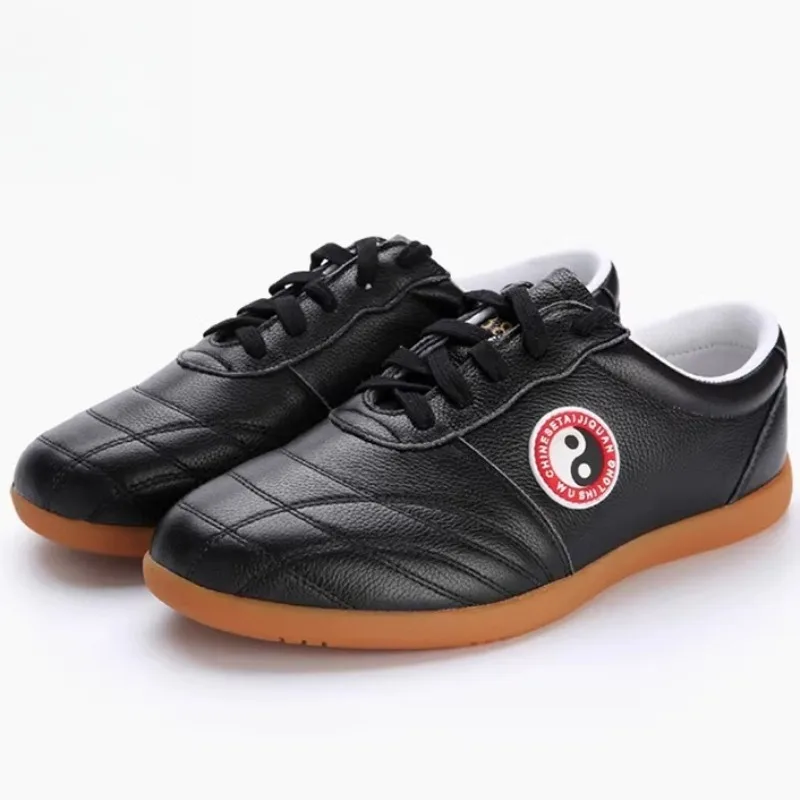 

Genuine Cowhide Leather Tai Chi Shoes for Kung Fu Wushu Martial Arts Soft Flexible Sole Light weight Men Women Footwear