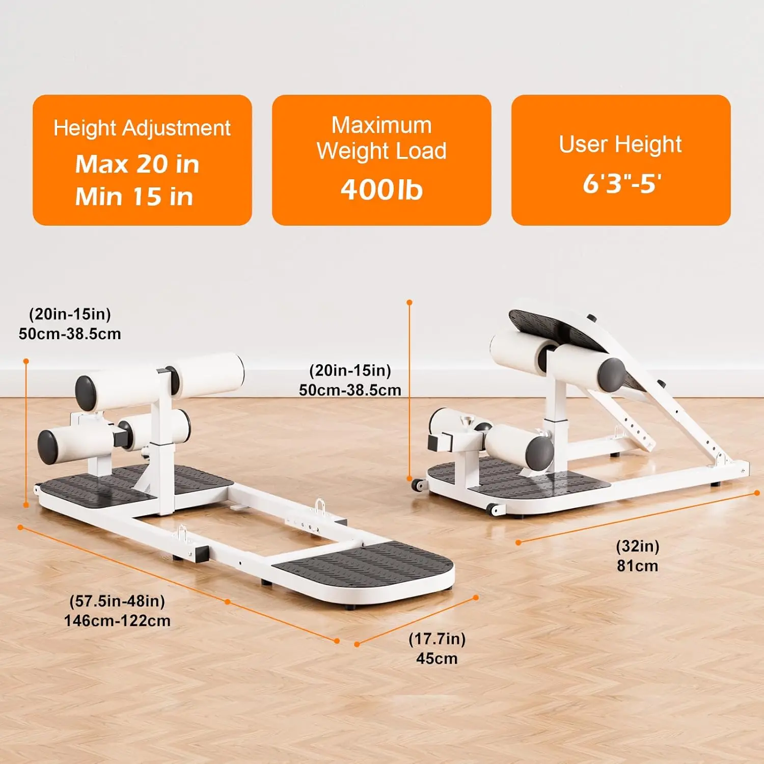 

Hip Thrust Machine with High Resistance - Deep Squat Machine for Women, Adjustable Glutes Trainer Machine, Multipurpose Glute