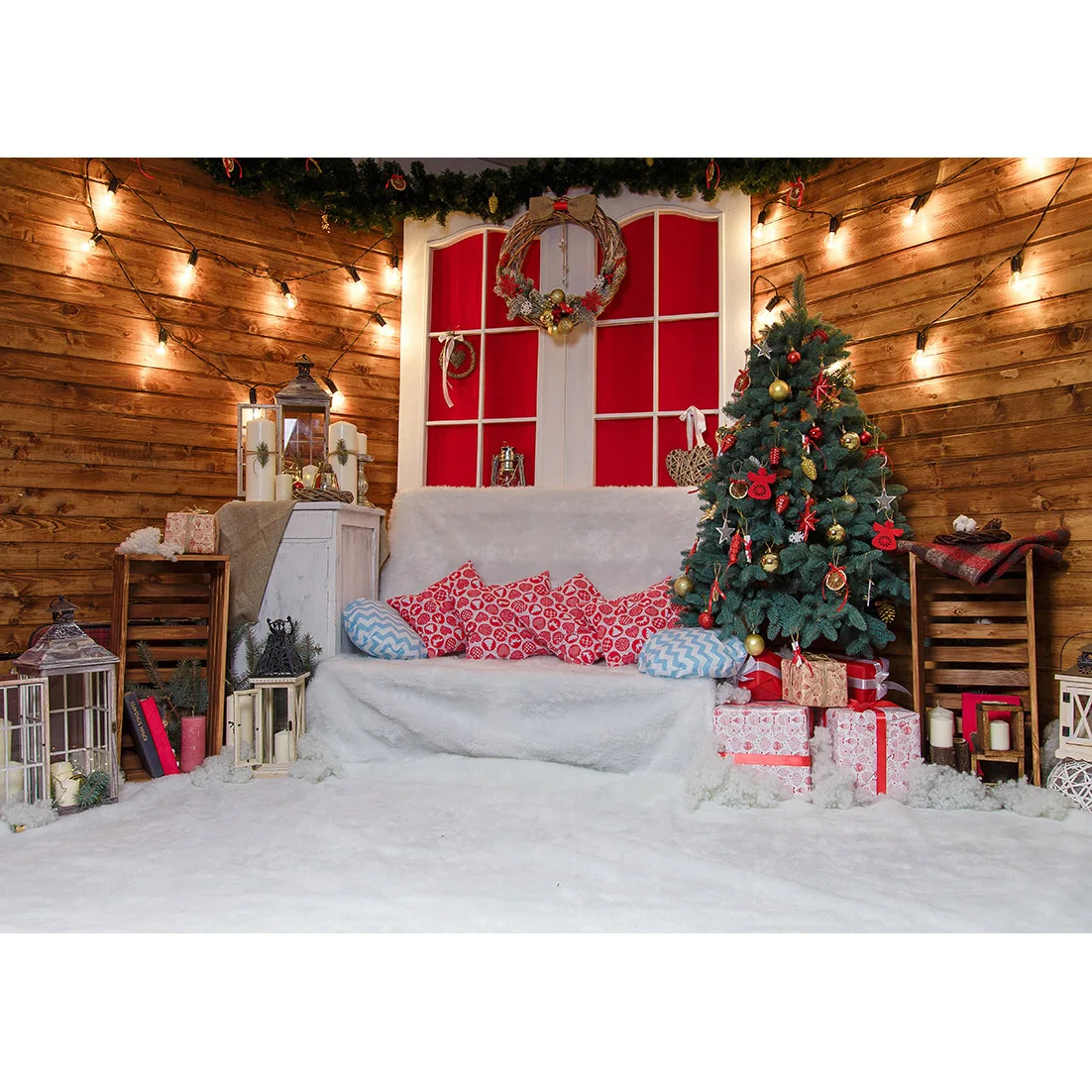 Backdrop Baby Portrait Tree Gift Christmas Party Decor Photography Background Photocall Photographic Prop Photo Studio Photozone