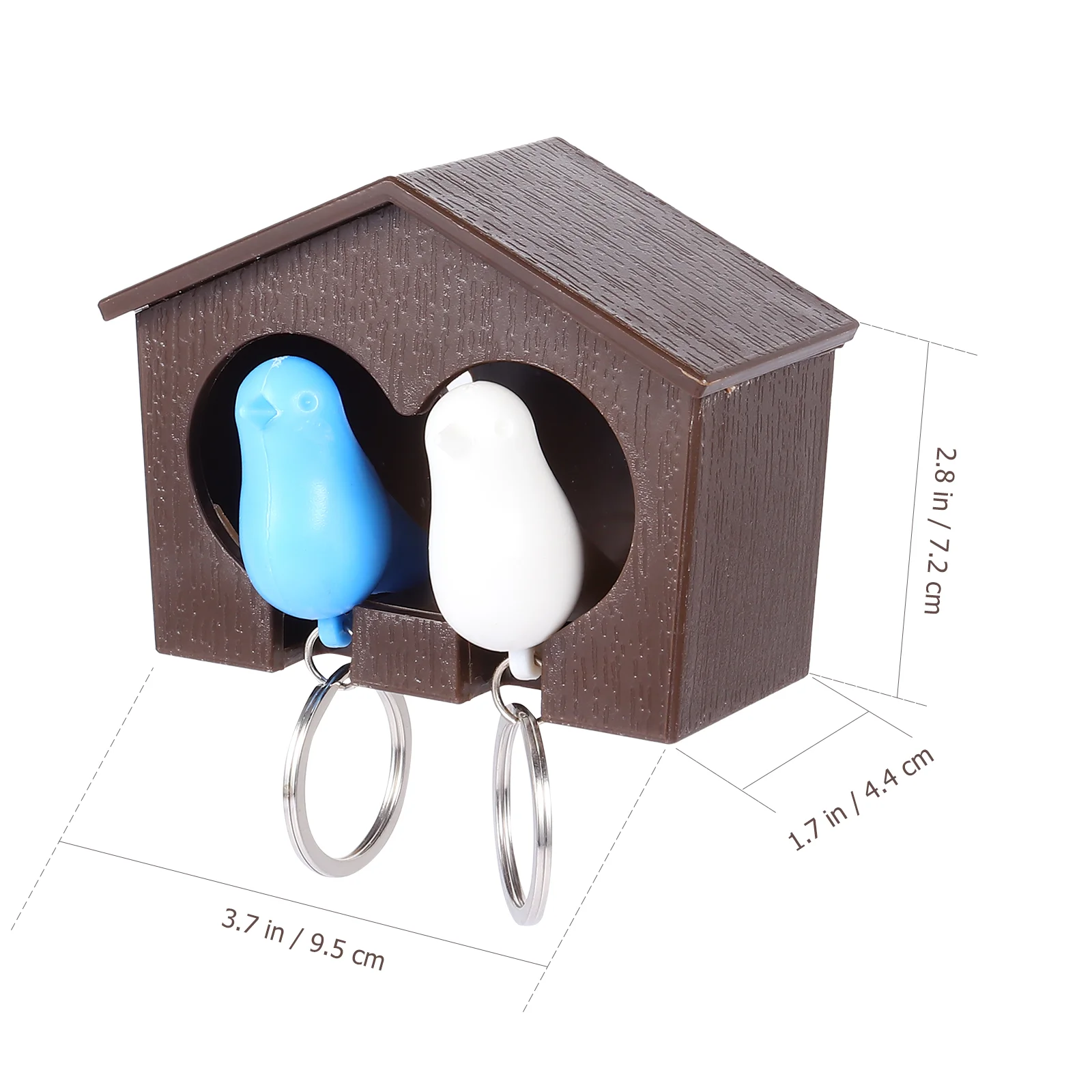 Key Chain Wall Decor Birdhouse Keychain Decorative Ring Hanger Fob Retro Holder Hanging Nest