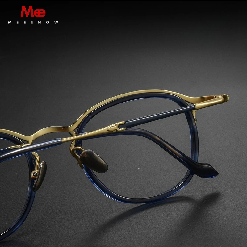 

MEESHOW BRAND Титановая оправа Японские дизайнерские высококачественные очки ручной работы для чтения для мужчин