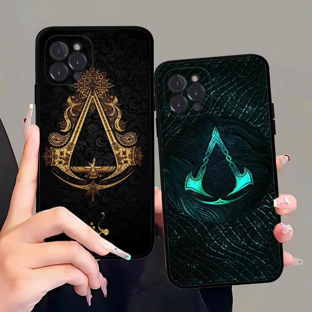 لعبة كلاسيكية A-Assassin-S-Creed شعار جراب هاتف آيفون 17 16 برو ماكس 15 14 13 12 11 ميني بلس غطاء الهاتف