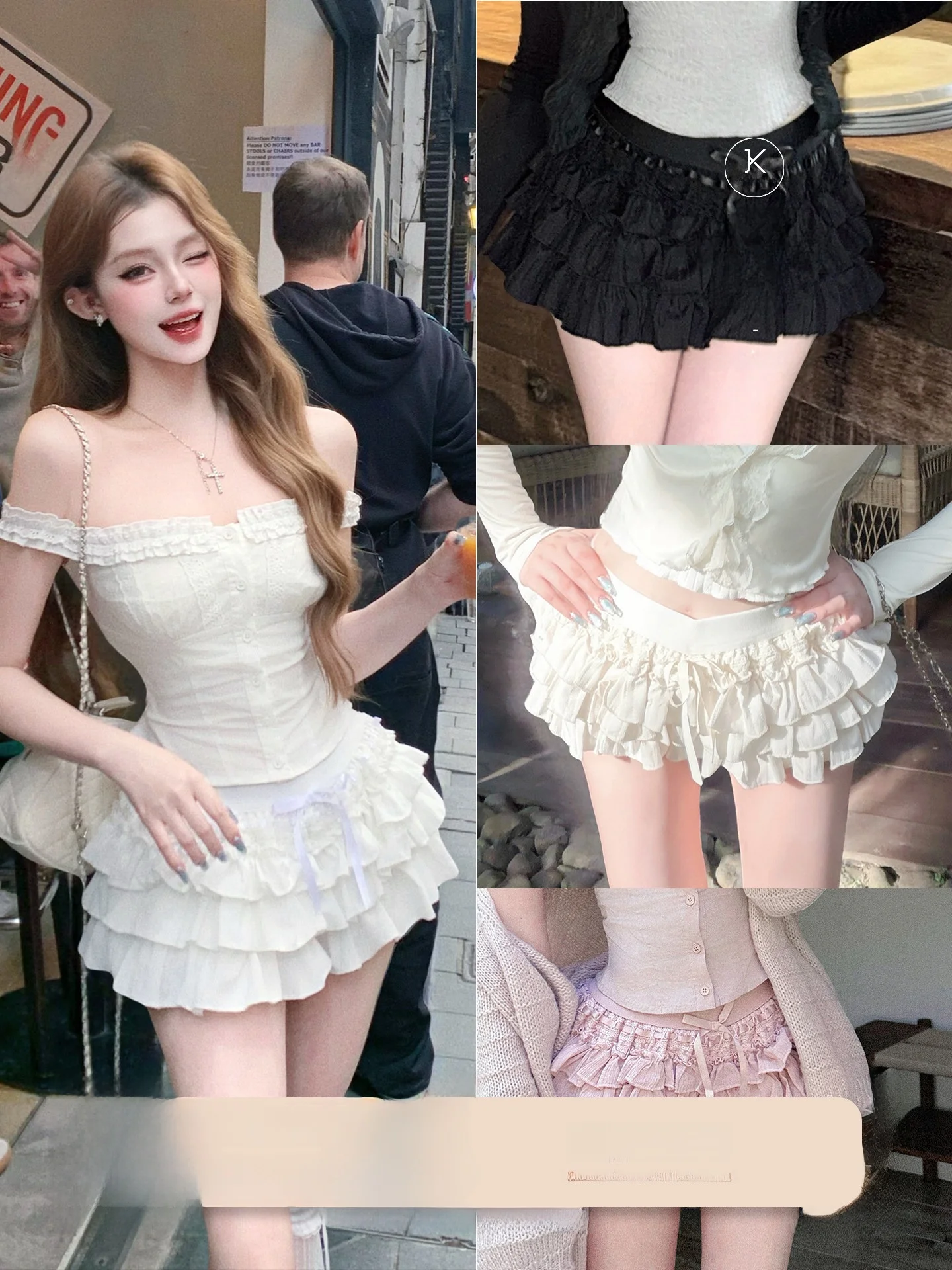 

Женская короткая юбка Joykiki в стиле пышной многоярусной юбки, утягивающая, белая, дышащая, из полиэфирного волокна, с завышенной талией, Ela...