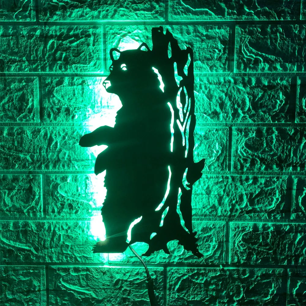 ZK50 Hot Selling Bear LED Wall Lamp Home Interior Decoration Background Wall USB Color Changing Night Light Remote Control image 4