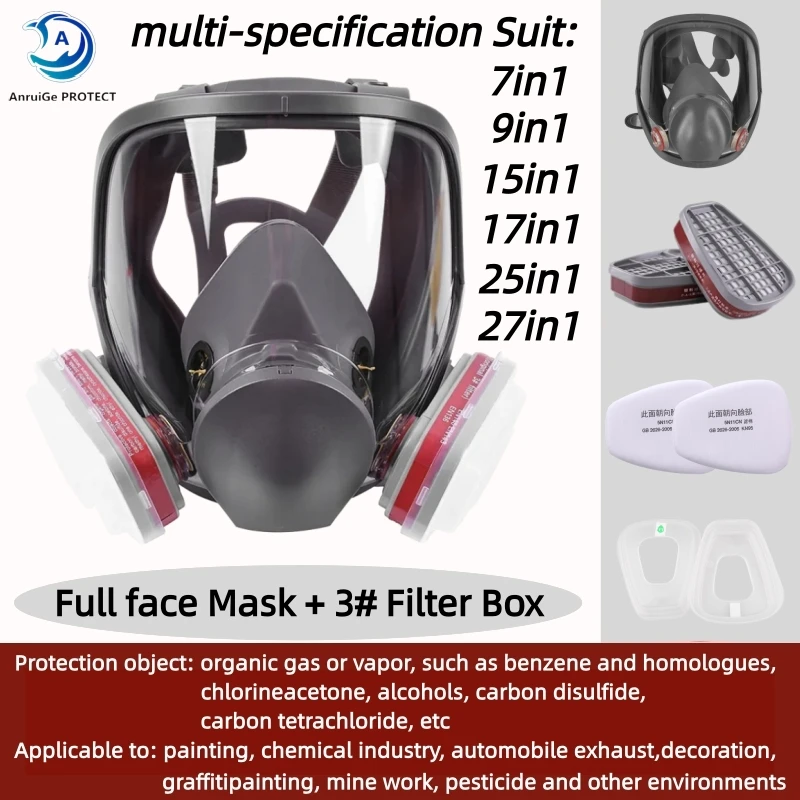6800 Industrial protective chemical products - Respirator No. 3 filter - Safety spray painting spray protection full face mask