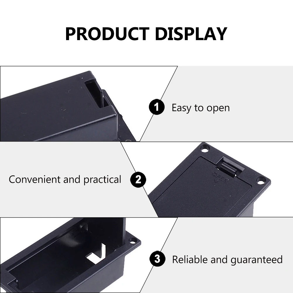 

2 Pcs Guitar Pickup Case Holder Compartment for Active Synthetic Plastic