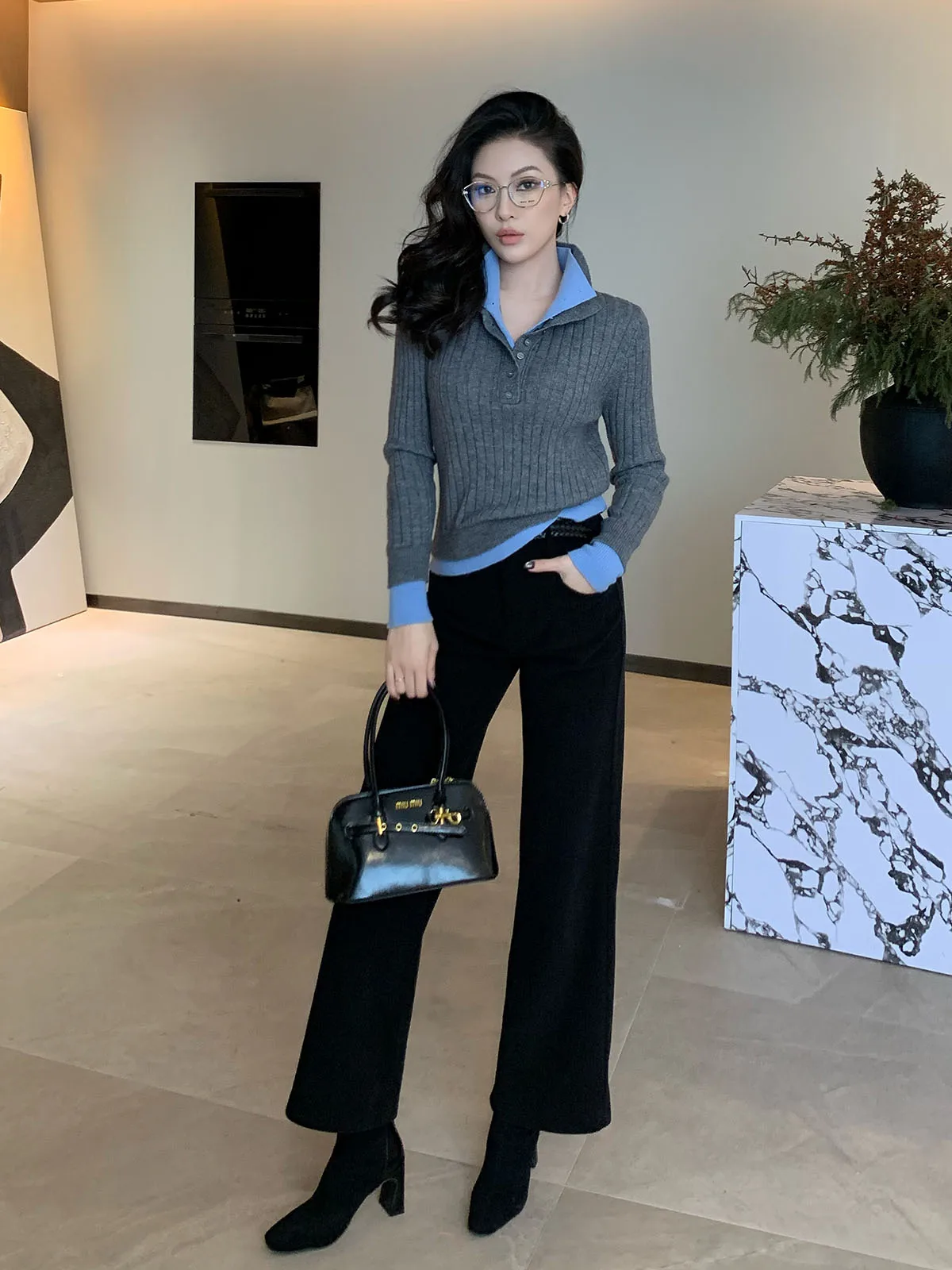 

Брюки из вельвета с начесом, прямые, осенне-зимние, новые, повседневные, для офиса, стройнящие, с высокой талией, длиной 7/8