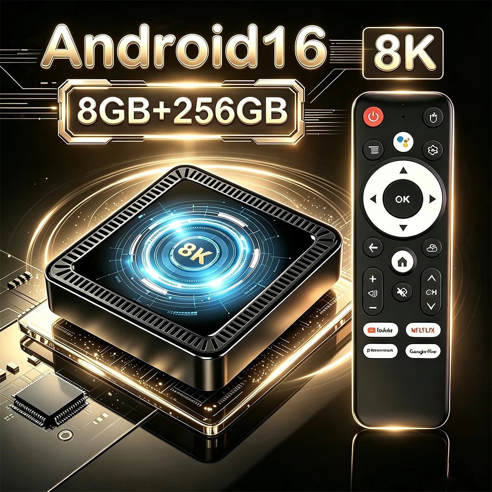 Android Smart TV Box Q19 Android 16 H618 Dual Wifi 5G Bluetooth 6.0 Google Assistant Voice Remote 8GB 128GB 256GB Media Player