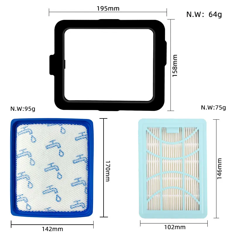 Reemplazo de marco de filtro HEPA para Philips CP0616 FC9728 FC9730 FC9731 FC9732 FC9733 FC9734 FC9735, modelo doméstico de aspiradora