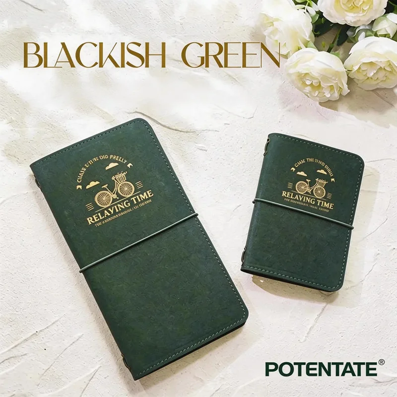 Potentate Watercolor Paper 100% Cotton 200g Green Washable Kraft Cover Travel Water Color Journal Book Sketchbook For Painting