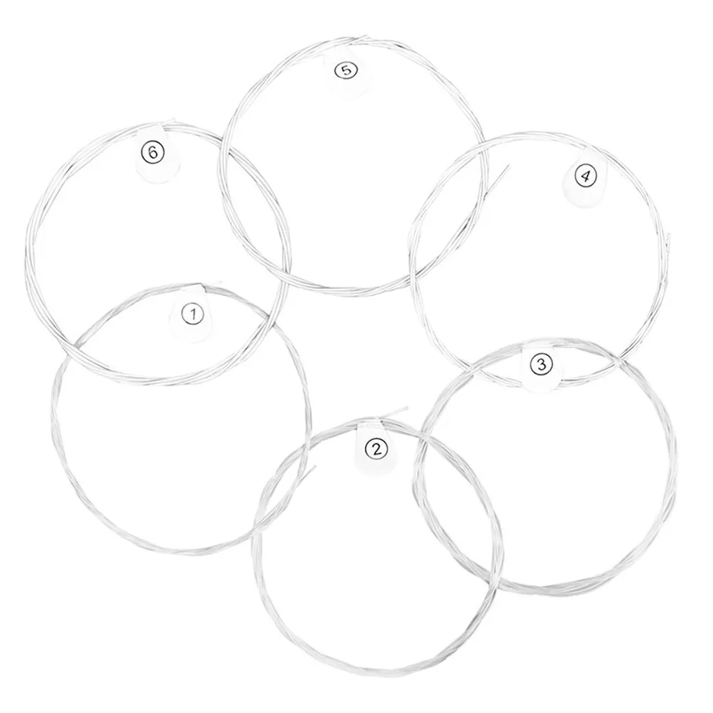 

1 set 6 Silver Strings Durable Guitar Strings SC43 Clear Sound Strong Classical Nylon Coated Parts Accessories Guitar Supply