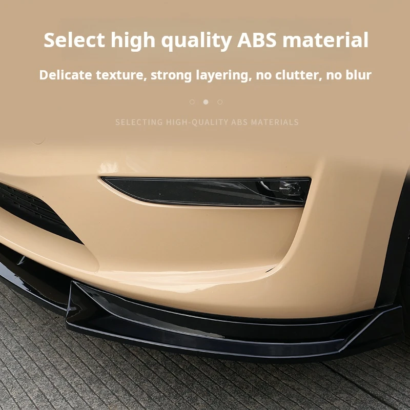 For tesla model 3 Y front lip spoiler carbon fibre matte black body kits 1 piece 2018-2023 Splitter Diffuser Tuning Accessories