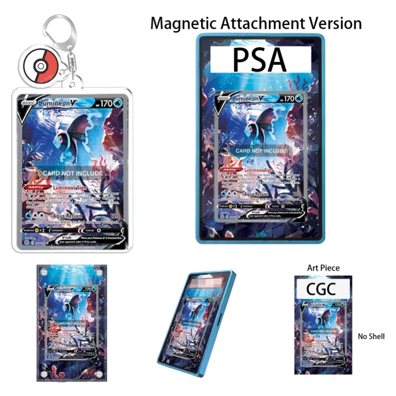 Étui de protection en acrylique recyclable pour porte-clés, idéal pour les fans d'art animé Pokémon Brilliant Stars Lumineon V – Cadeau parfait pour les collectionneurs