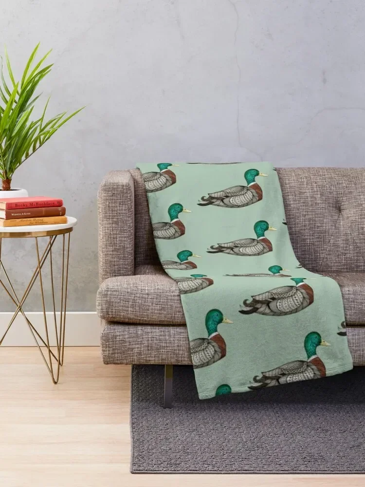 Mallard Duck Throw Blanket Decorative Sofas christmas gifts Flannel Blankets