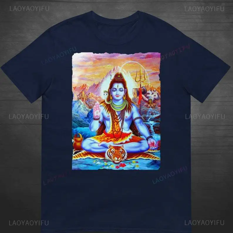 Shiva Graphic T Shirts Consciousness Yoga Meditation Spiritual Om Namah Shivaya Hindu Deity Mount Kailash Unisex Cotton Tops