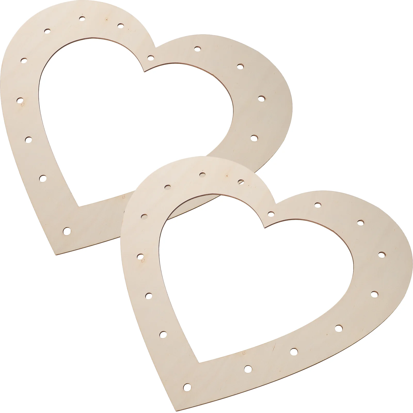 

2 Pcs Wreath Frame Wood Craft Base Wreath Rings for Festive Decorations Wooden Crafts Large Floral Stand