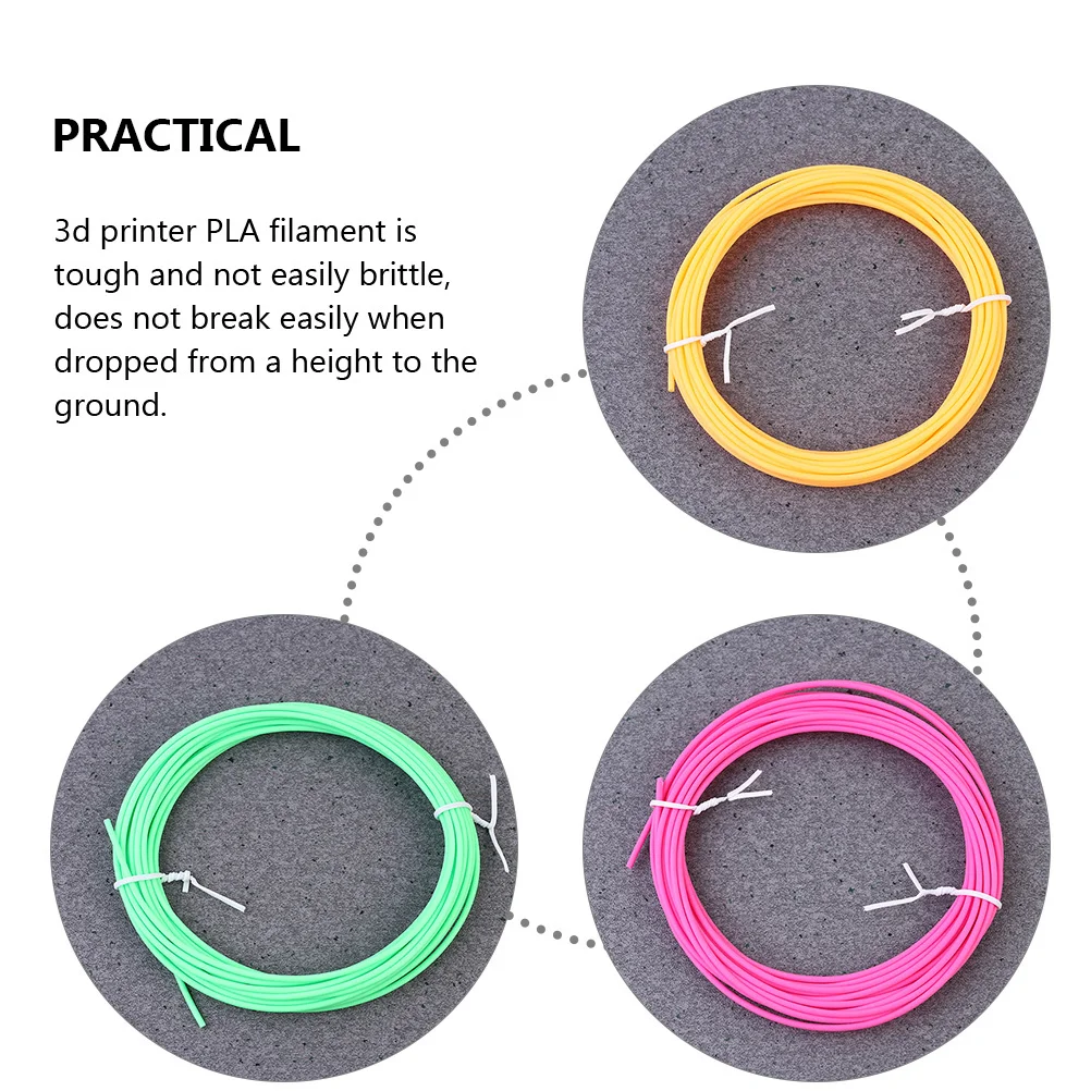

10pcs Printing Filament 1.75Mm Pla High Precision ±0.02Mm Wear Resistant Smooth Extrusion For 3D Printer Art Projects