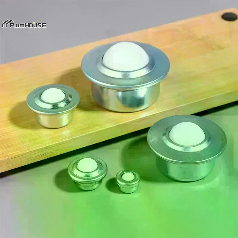 Hardware Nylon Ball Caster CY-8H/12H/15H/22H/30H Universal Nylon Ball Pulley Casters Steel Eye Round Wheel Furniture