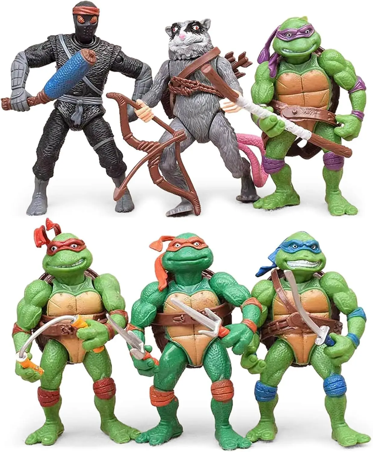

6PCS Action Figures Bundle with 5-7 Joints, Fully Poseable, Weapons Included, Gift for Kids