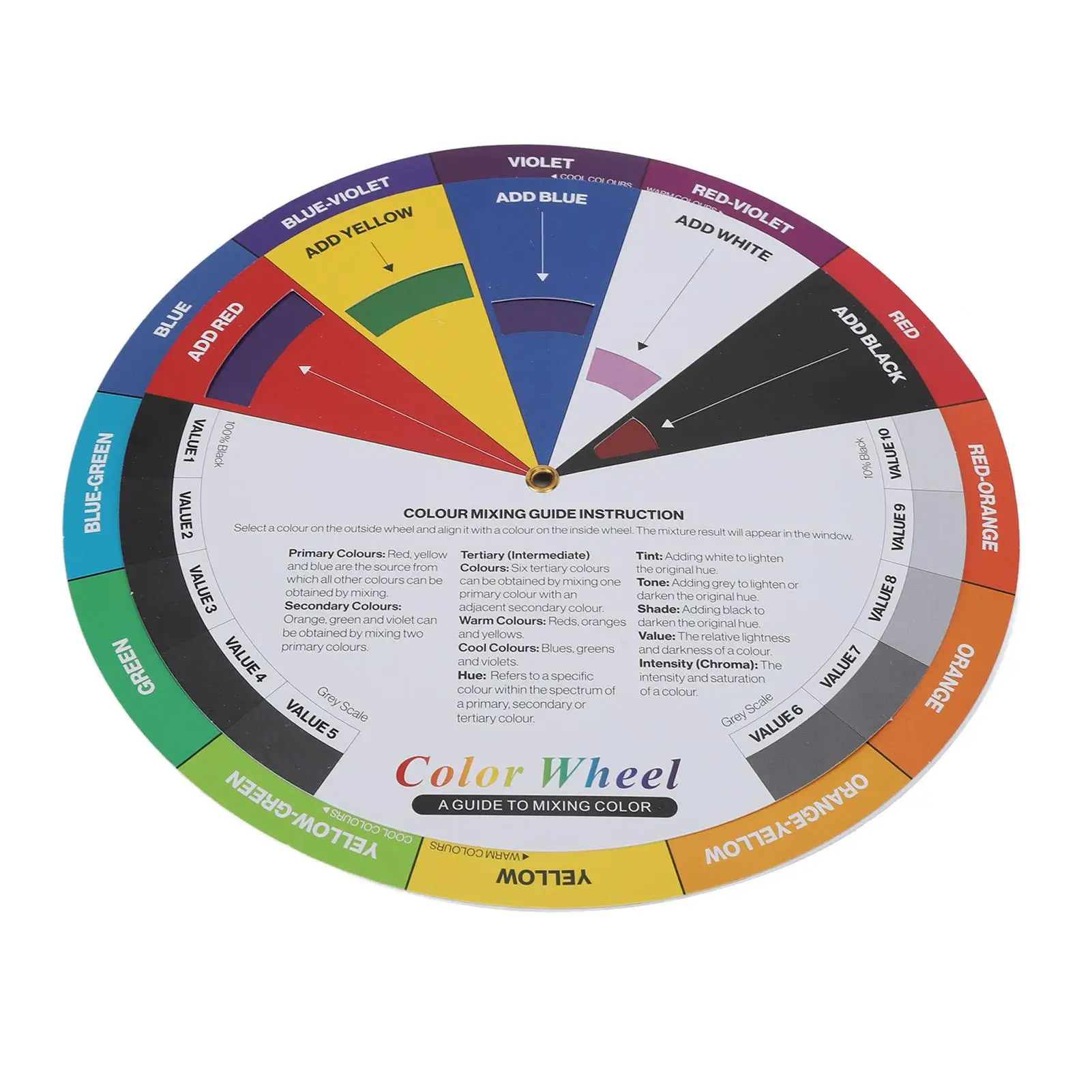 23.5 سنتيمتر الفنان عجلة اللون الوشم الحبر مطابقة دليل أداة تحديد الألوان القطر #2