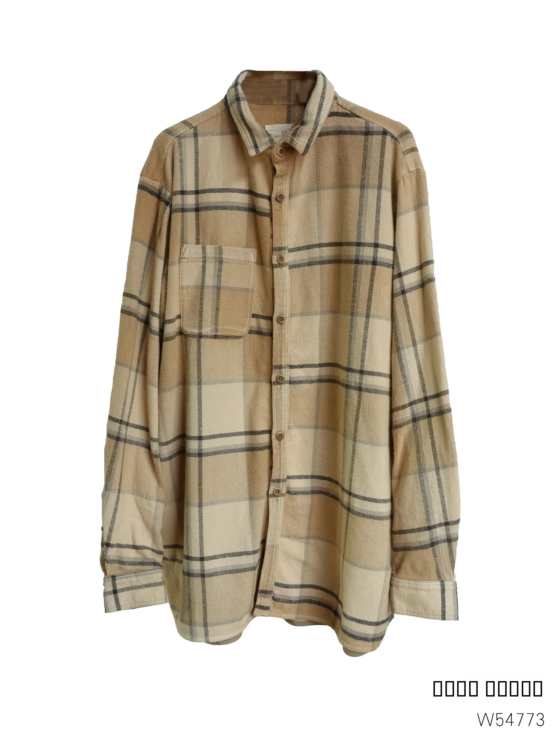 

PengPengHome W54773 Casual Loose Classic Plaid Cotton irt Versatile Simple Design Women's Faion Spring Thiened Wear-res...