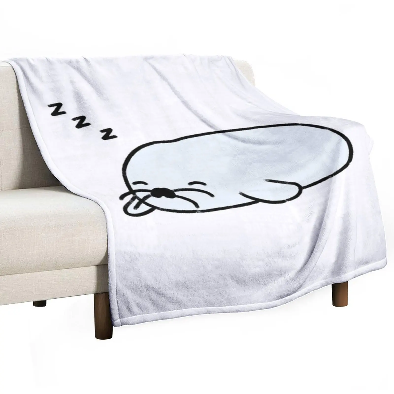 

Sleepy seal Throw Blanket for winter Luxury St Blankets