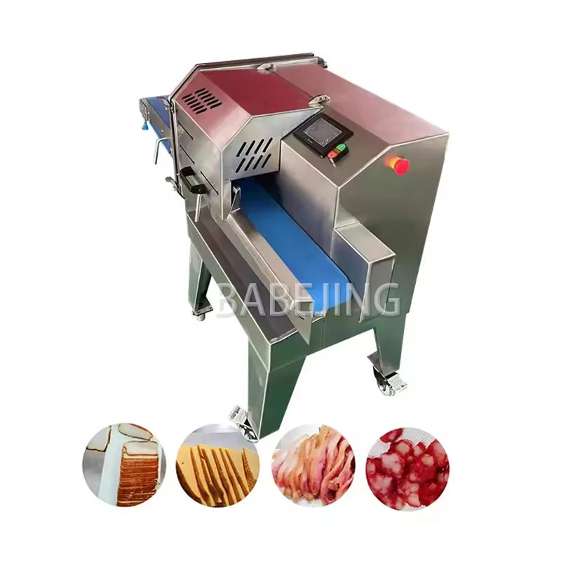 

Commercial Small Cooked Meat Cutting Machine, Multifunctional Bacon Sausage And Pork Belly Slicing Machine