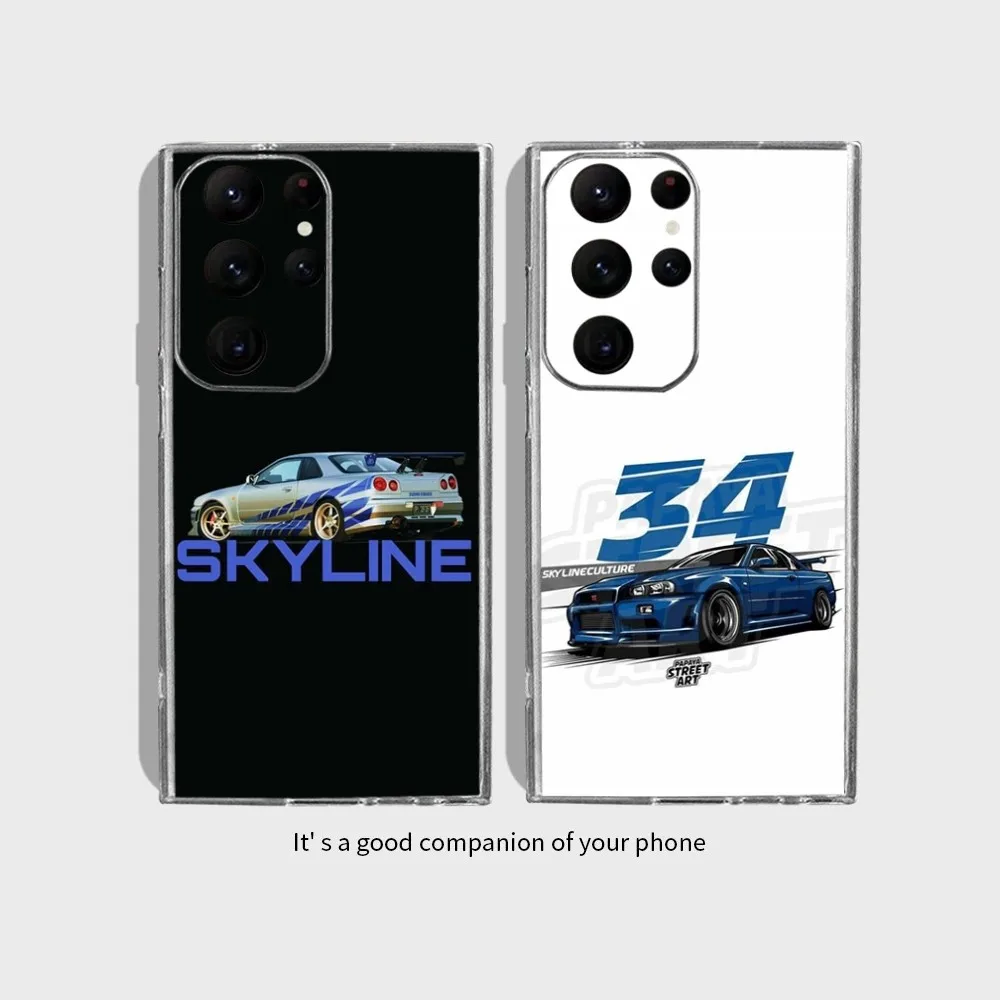 F-Fast And F-Furious R-R34 Phone Case For Samsung Galaxy S24 Ultra S22 S23 Ultra S21 S20 5G Protective Silicone TPU Funda