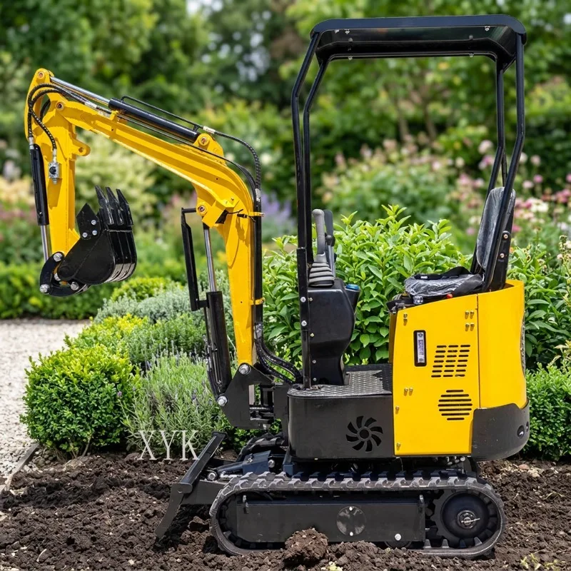 FOB Price HT10BZ Mini Crawler Excavator Multifunctional Agricultural Farm Ditcher Micro Land Digging Trenching Equipment