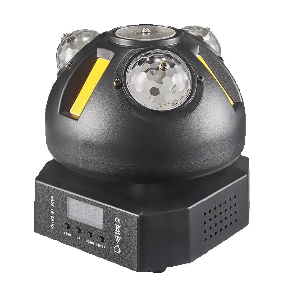 New 60W LED Stage Light 3X3W RGB Magic Ball+Golden+RG Laser+Strobe Effect With Remote Control DMX512 For DJ Disco Xmas Bar Club