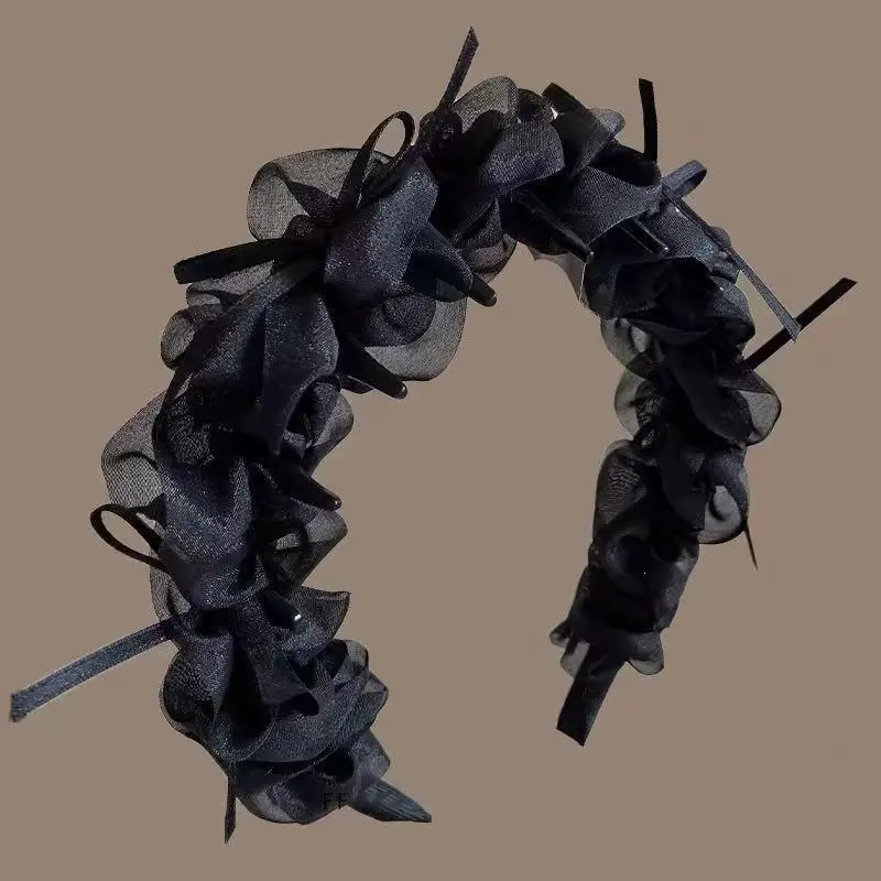 Süßes Netz-Schleifen-Haarband, Retro-Haarspange für Damen, Hochkronen-Kamm, Haaraccessoire – Detail 14