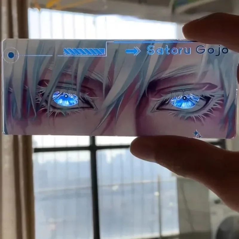 Jujutsu Kaisen Satoru Gojo المفاتيح المعلقات بطاقة شفافة التلميذ الإبداع أنيمي بطاقة شفافة الملحقات سلسلة مفاتيح