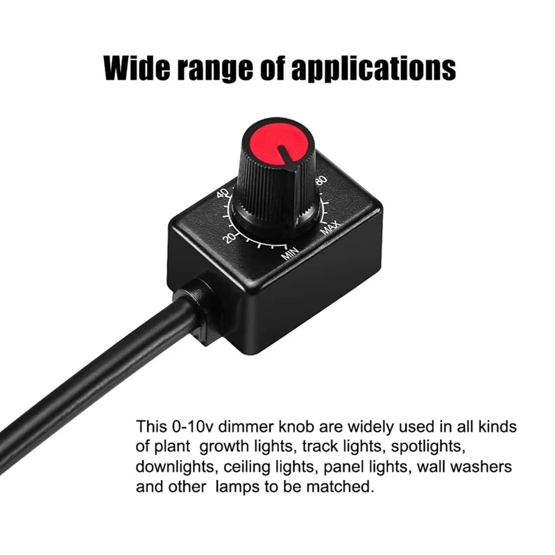 DC 0/1-10V manopola LED Dimmer, Dimmer passivo a bassa tensione PWM Dimmer per Driver LED elettronico dimmerabile 0-10V o 1-10V