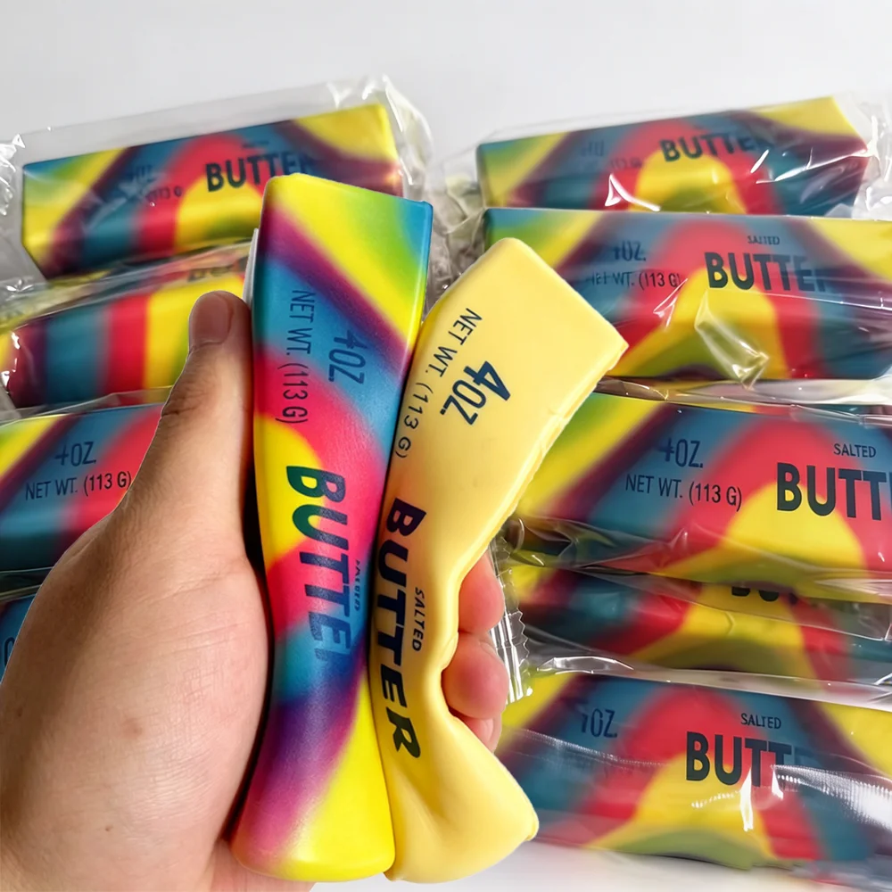 5PCS New Rainbow Soft and Kneaded Butter Sticks Hand Squeezed Adult Fidget Toy Gifts Relieve Anxiety and Stress for Young Adults