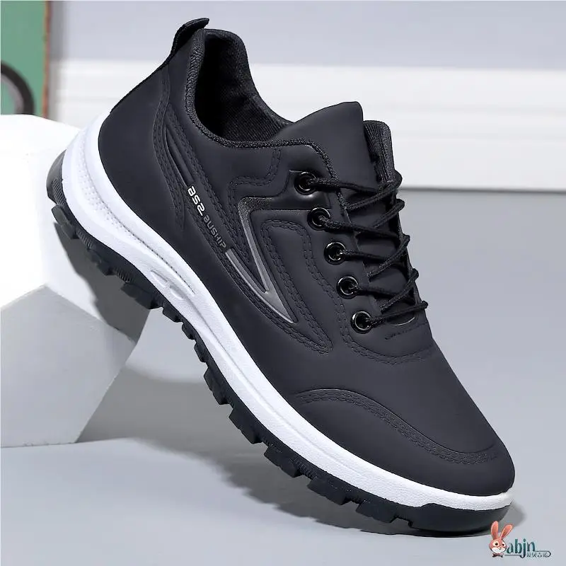 

Новые легкие мужские рабочие кроссовки из кожи для весны и лета, повседневные, мягкие, для бега