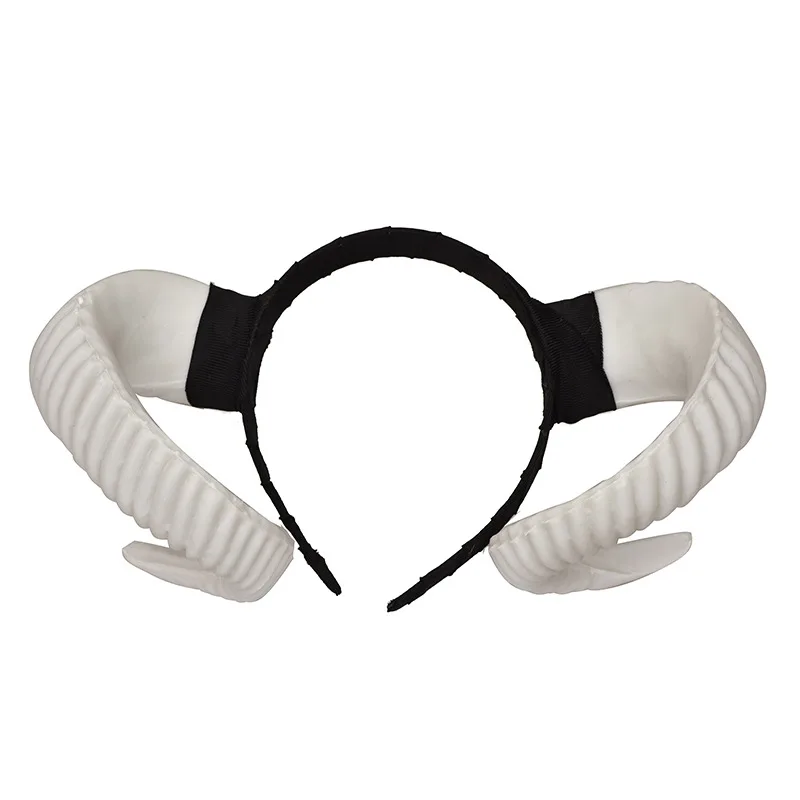 ที่คาดผมปีศาจฮาโลวีนพร็อพคริสต์มาสปาร์ตี้จำลองแกะที่คาดผมที่เครื่องประดับผมแบบทำมือ