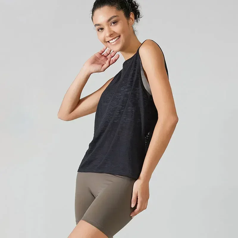 Camisetas sin mangas de entrenamiento con espalda cruzada para mujer, camisetas de entrenamiento para correr en gimnasio, chaleco de Yoga deportivo